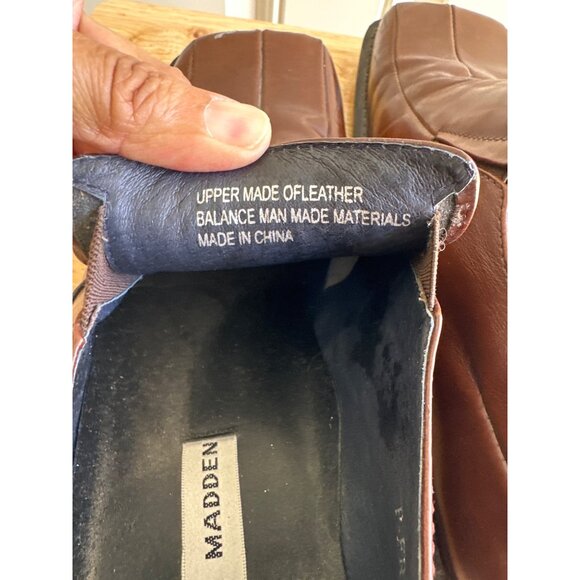 Steve Madden Men's Brown Leather Uppers Slip-On Dress Shoes Size 10 Sku 2980 - Picture 5 of 7